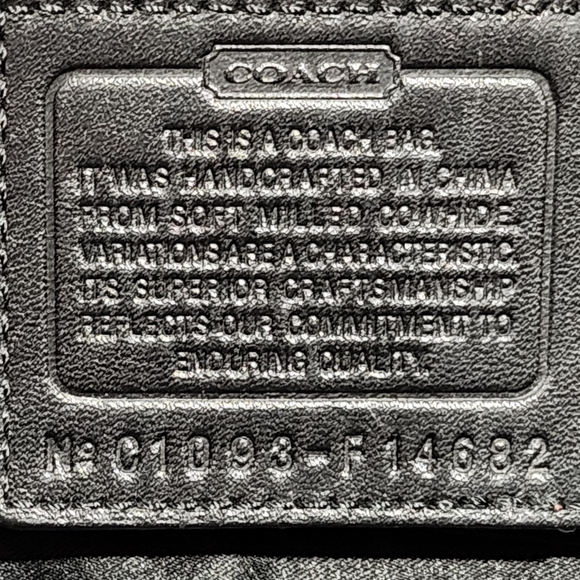 COACH | Penelope Black Handbag Shoulder Bag | Ruffle Top Pebbled Leather | Y2K - Picture 7 of 13